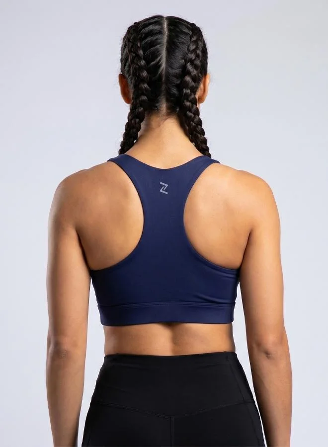 ZAECY Deep Cove Blue Women's High-Support Padded Sports Bra for Women | Best Price UAE