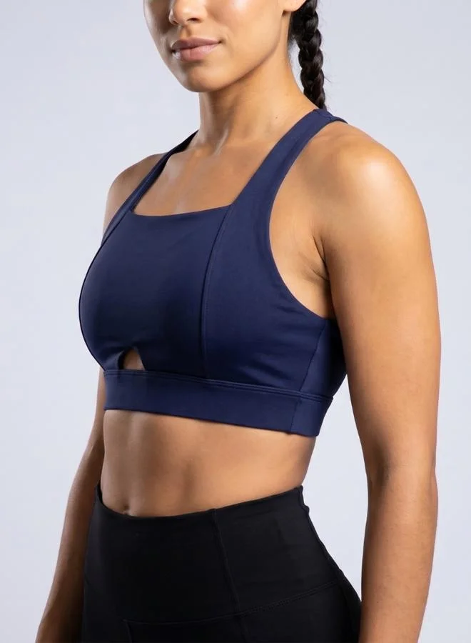 ZAECY Deep Cove Blue Women's High-Support Padded Sports Bra for Women | Best Price UAE