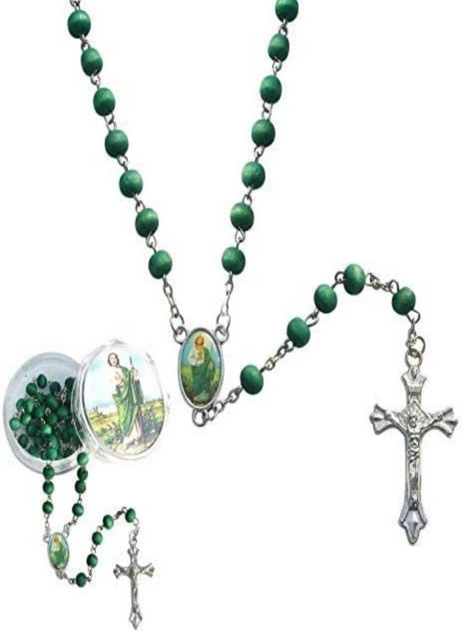 سي إل جيفت مسبحة القديس يهوذا من CLGIFT، عبوة من 12 قطعة، طولها 18 بوصة، مثالية للمناولة الأولى، والتعميد، وحفلات الزفاف، أو كهدية دينية أو هدية للضيوف. - Image 1