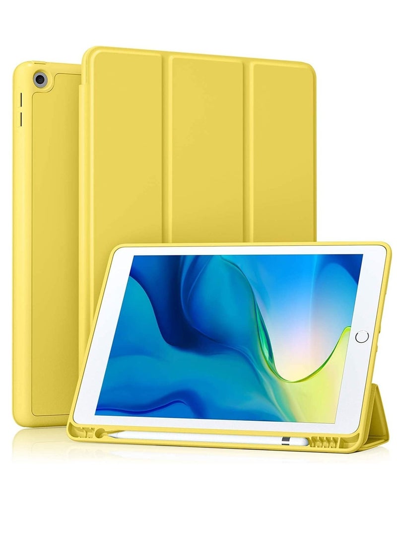 ELTRAZONE iPad 9th/8th/7th Generation case (2021/2020/2019) iPad 10.2-Inch Case with Pencil Holder [Sleep/Wake] Slim Soft TPU Back Smart Magnetic Stand Protective Cover Cases - Image 1