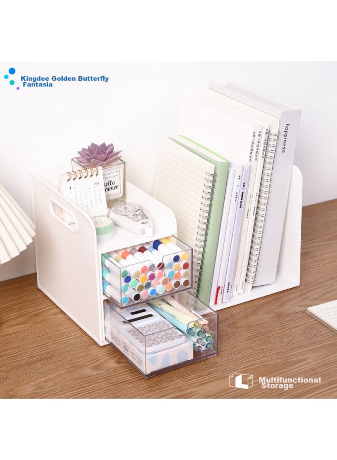 Kingdee Desktop Storage Shelf Simple File Book Desktop Storage Shelf Desk Storage Shelf Office Desk File Shelf Layered Shelf Wjgl5104-b - Image 3