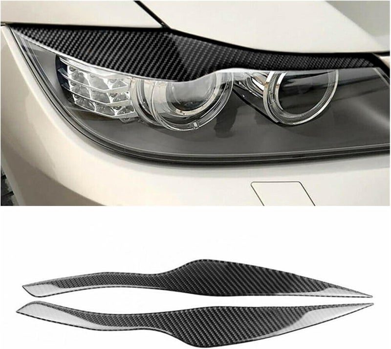 DEMULAX Carbon Fiber Headlight Eyelid Covers for BMW E90 E91 - Image 5