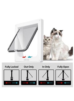 DMG TECH DMG Cat And Dog Pet Door, Cat Flap With 4-Way Lock, Weatherproof Magnetic Pet Door, Suitable For Cat And Dog Doors, Walls, Fences And Steps (M)  - Image 4