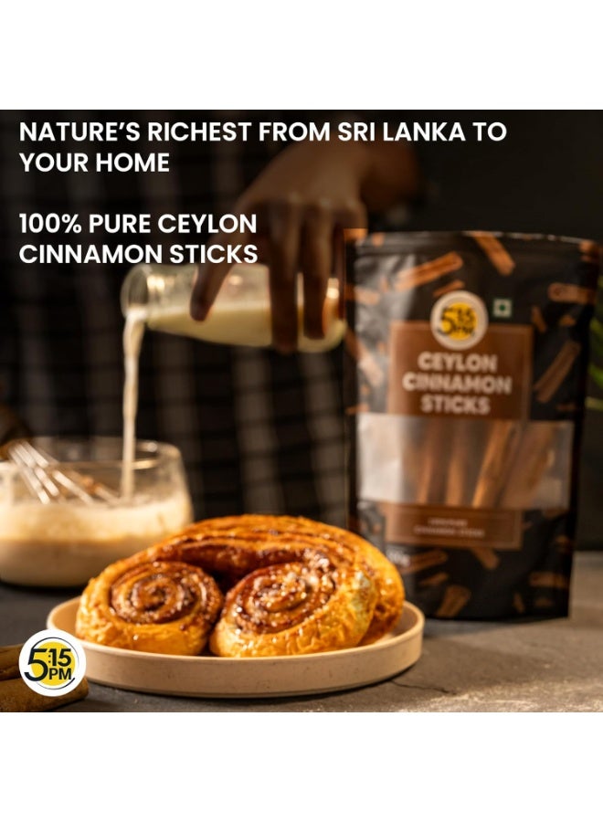 5:15PM Ceylon Cinnamon Sticks 100gm | SriLankan Dalchini Sticks | World's Finest Ceylon Cinnamon Quills - Genuine Source Certification - Image 2