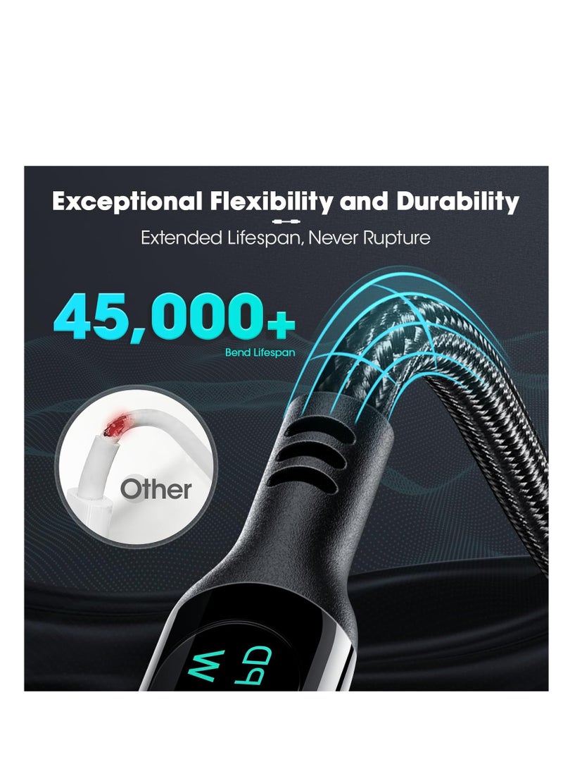 Terabyte USB C Cable 100W Fast Charging Nylon Braided Power Delivery PD Type C Compatible with iPhon - Image 5