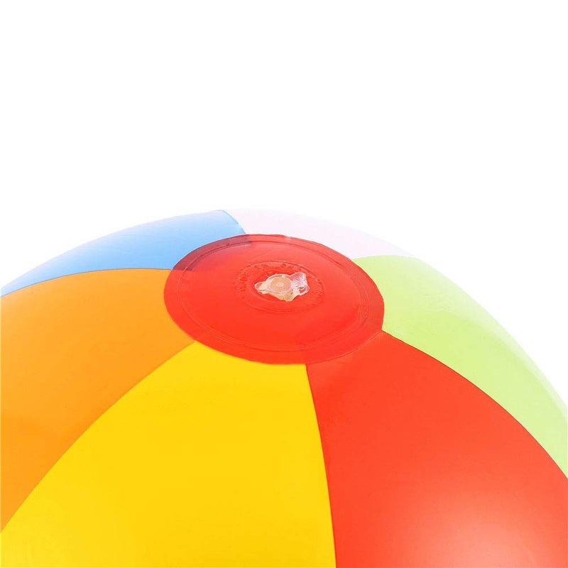 CCINEE CCINEE 12 Inch Rainbow Inflatable Beach Balls for Kids Summer Beach Party Favors Pool Toys Pack of 12  - Image 3