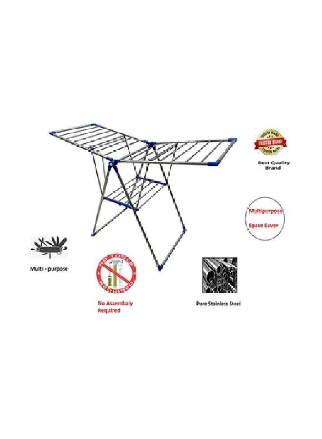 Clothes Dryer Rack White & Blue 108x62cm - Image 5