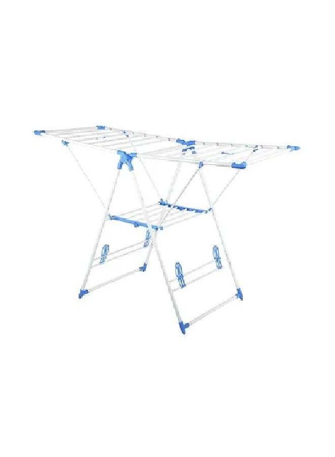 Clothes Dryer Rack White & Blue 108x62cm - Image 2
