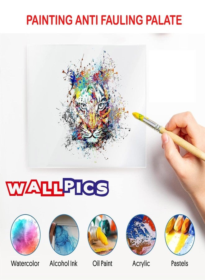 wallpics لوح أكريليك شفاف من Wallpics، سمك 1 مم، زجاج شبكي شفاف للأعمال الفنية والحرفية (14 × 18 بوصة - قطعتان) - Image 5
