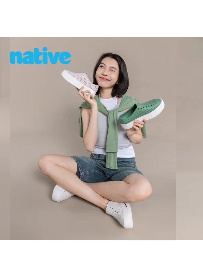 native أحذية نسائية مثقبة من ناتيف جيفرسون هاي بلاتفورم بلون موحد، صنادل شاطئية خارجية - Image 1