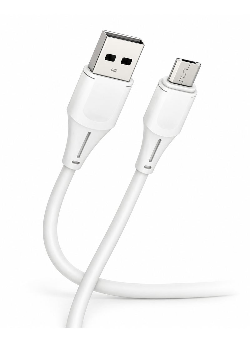 Fast Charging Micro USB Cable 2.4A 1 Meter TPE Silicone Durable Android Phone Charger USB Data Sync Cable