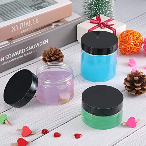 SATINIOR 36 Pieces 0.17 oz Plastic Jars with Lids Wide Mouth Airtight Reusable Container Acrylic Cosmetic Small Jars for Lotions Ointments Travel Toiletries Creams Make up Storage(Black) - Image 5