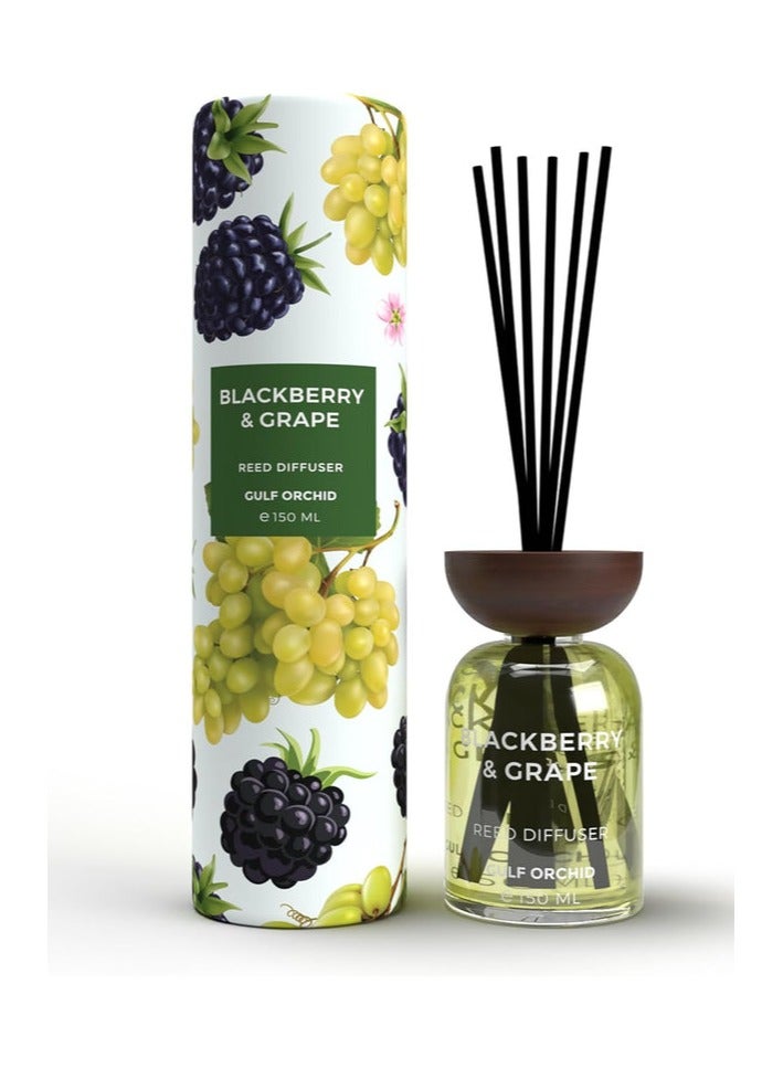 GULF ORCHID Reed Diffuser- Blackberry & Grape 150ml - Image 1