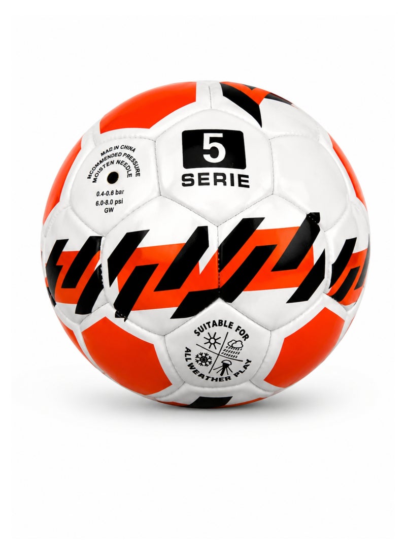 Size 5 Football Soccer Ball Training Match Ball Soft Touch Machine Stitched for Indoor & Outdoor Play - Image 1