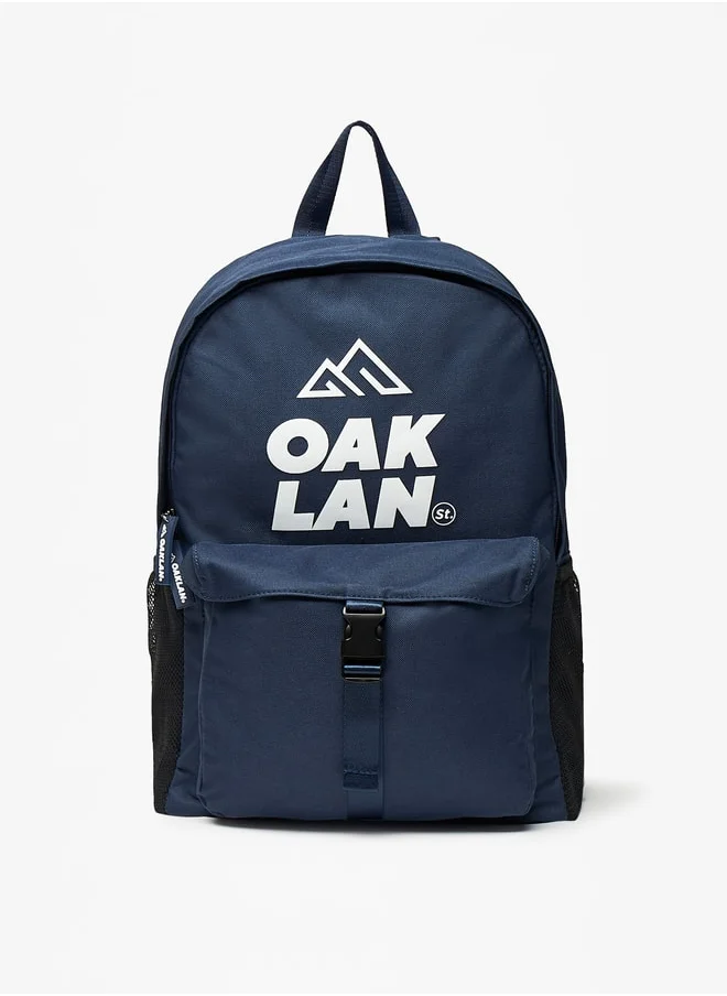 Oaklan by Shoexpress Printed Backpack with Adjustable Straps - 42x15x30 cm