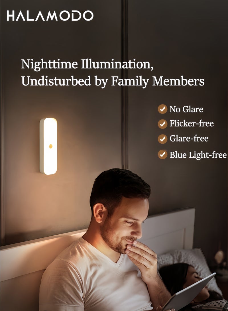 شريط إضاءة LED لاسلكي قابل لإعادة الشحن، يُلصق على مرآة الحمام، قابل للتعتيم، يُضيء اللوحات الفنية والبورتريهات وإطارات الأعمال الفنية، إضاءة عرض أنيقة بدون أسلاك. - Image 3