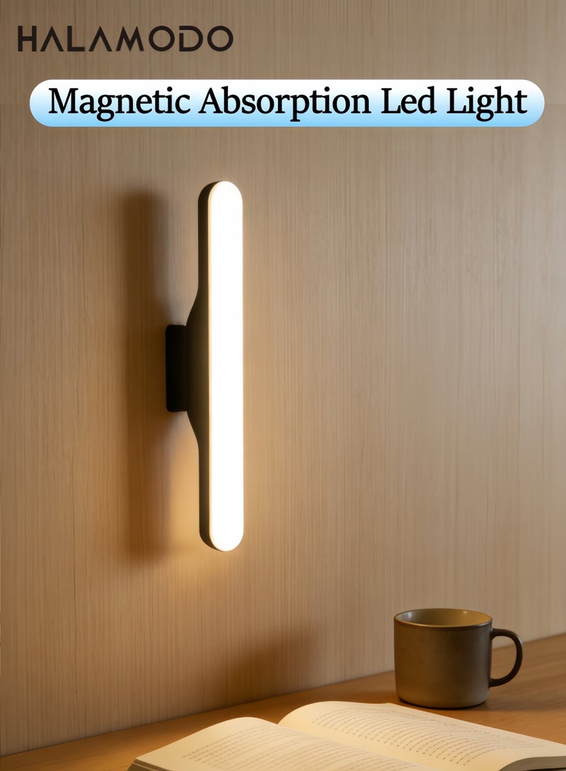 شريط إضاءة LED لاسلكي قابل لإعادة الشحن، يُلصق على مرآة الحمام، قابل للتعتيم، يُضيء اللوحات الفنية والبورتريهات وإطارات الأعمال الفنية، إضاءة عرض أنيقة بدون أسلاك. - Image 1