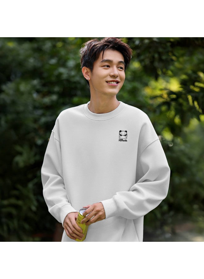 Hipanda Sweatshirt For Men, Autumn Nine-grid Puzzle Print Couple Style Trendy Loose Fashionable Jacket, White, Size M - Image 3