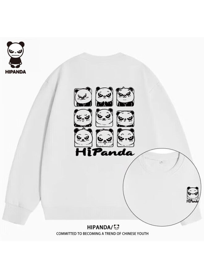 Hipanda Sweatshirt For Men, Autumn Nine-grid Puzzle Print Couple Style Trendy Loose Fashionable Jacket, White, Size M - Image 1