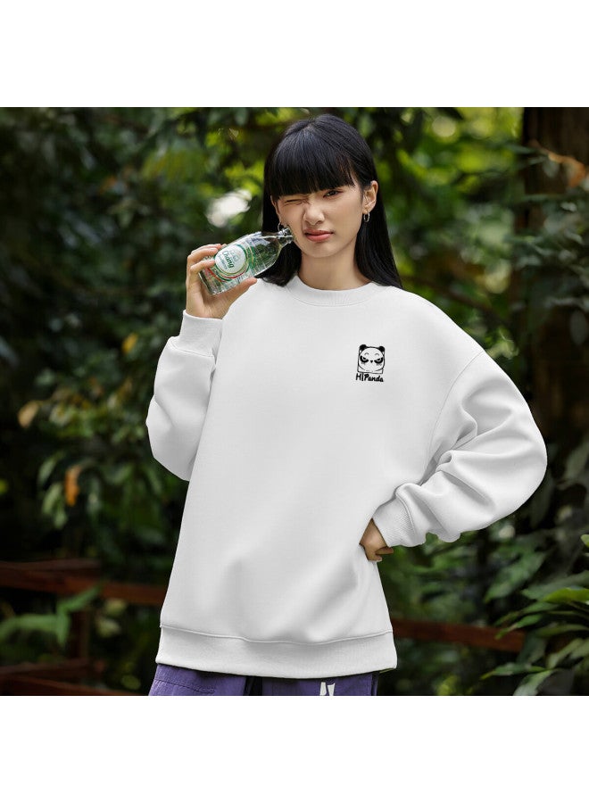 Hipanda Sweatshirt For Men, Autumn Nine-grid Puzzle Print Couple Style Trendy Loose Fashionable Jacket, White, Size M - Image 4