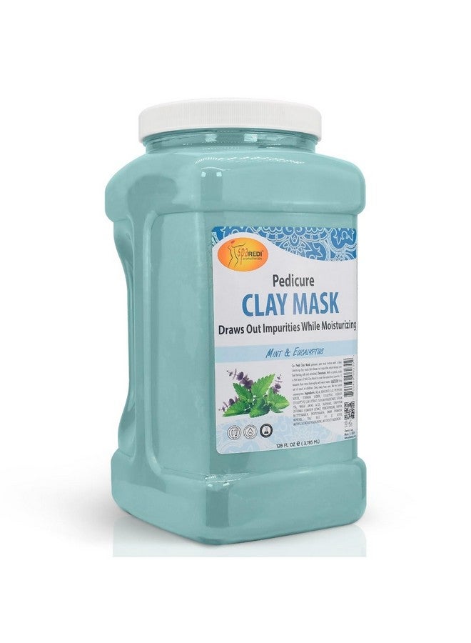 سبا ريدي قناع الطين بالنعناع والأوكالبتوس، 128 أونصة، باديكير والجسم، تنظيف عميق للبشرة، تنقية المسام، إزالة السموم والترطيب