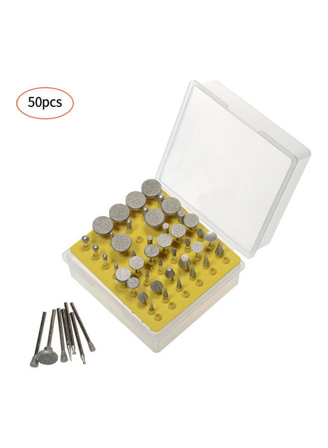 NIBEMINENT 50-Piece Grinding Head Set Silver - Image 1