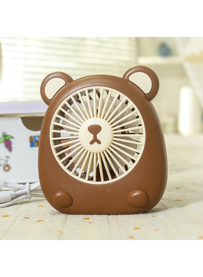 Nariele New USB Cartoon Cute Bear Desktop Mini Desktop Fan