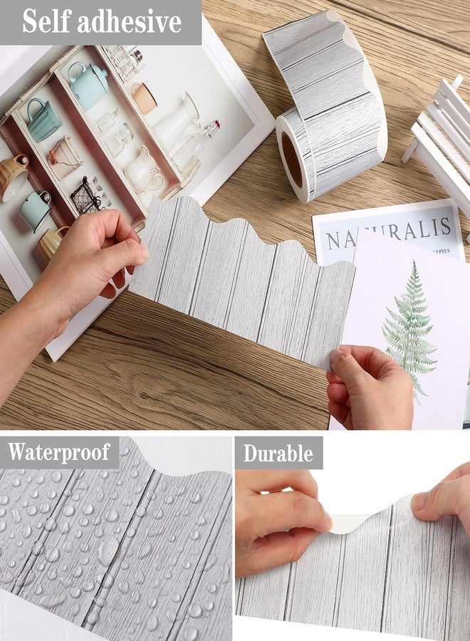 Clabby 49.2 ft Wood Bulletin Board Border Self Adhesive Border Rustic Farmhouse Medieval Bulletin Board Decoration Classroom Back to School Decorations for Office Chalkboard(White) - Image 3