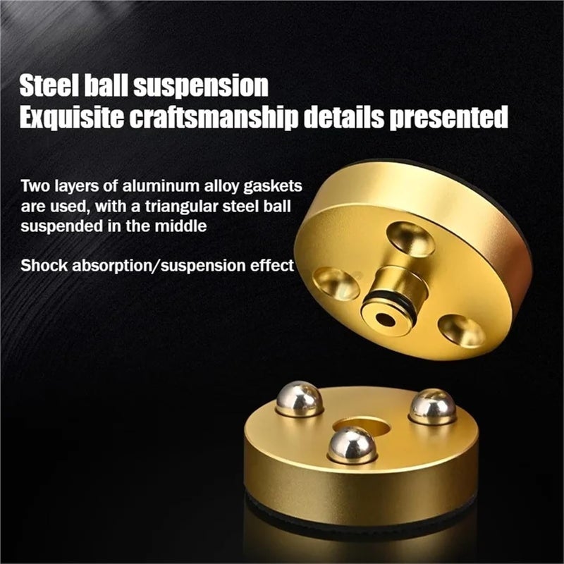4pcs Speaker Shock-Absorbing Foot Nail Tripod Amplifier Foot Audiophile CD Player Bracket Anti Slip Shock-Absorbing Foot Pad(Gold,Large) - Image 5