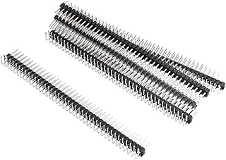 uxcell uxcell 5Pcs 2.54mm Pitch 2x40-Pins Double Row Right Angle Connector Pin Header Strip for Prototype Shield  - Image 1