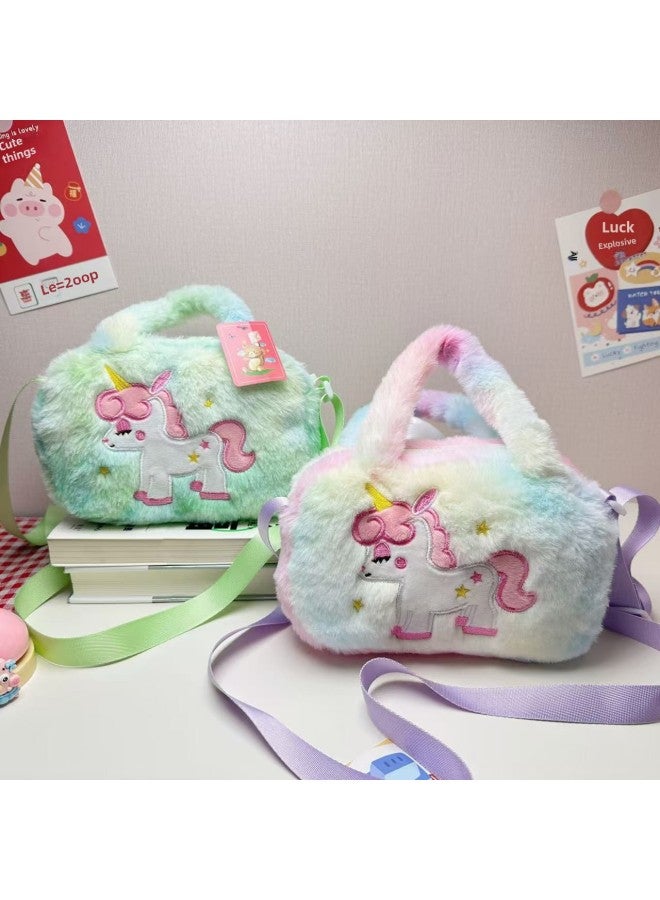 Sanrio Plush Bag Toy Doll Bag Cartoon Ins Style Coin Purse Grab Doll Crossbody Bag-Specifications:My Little Pony Bag (21*15*6cm)  - Image 1