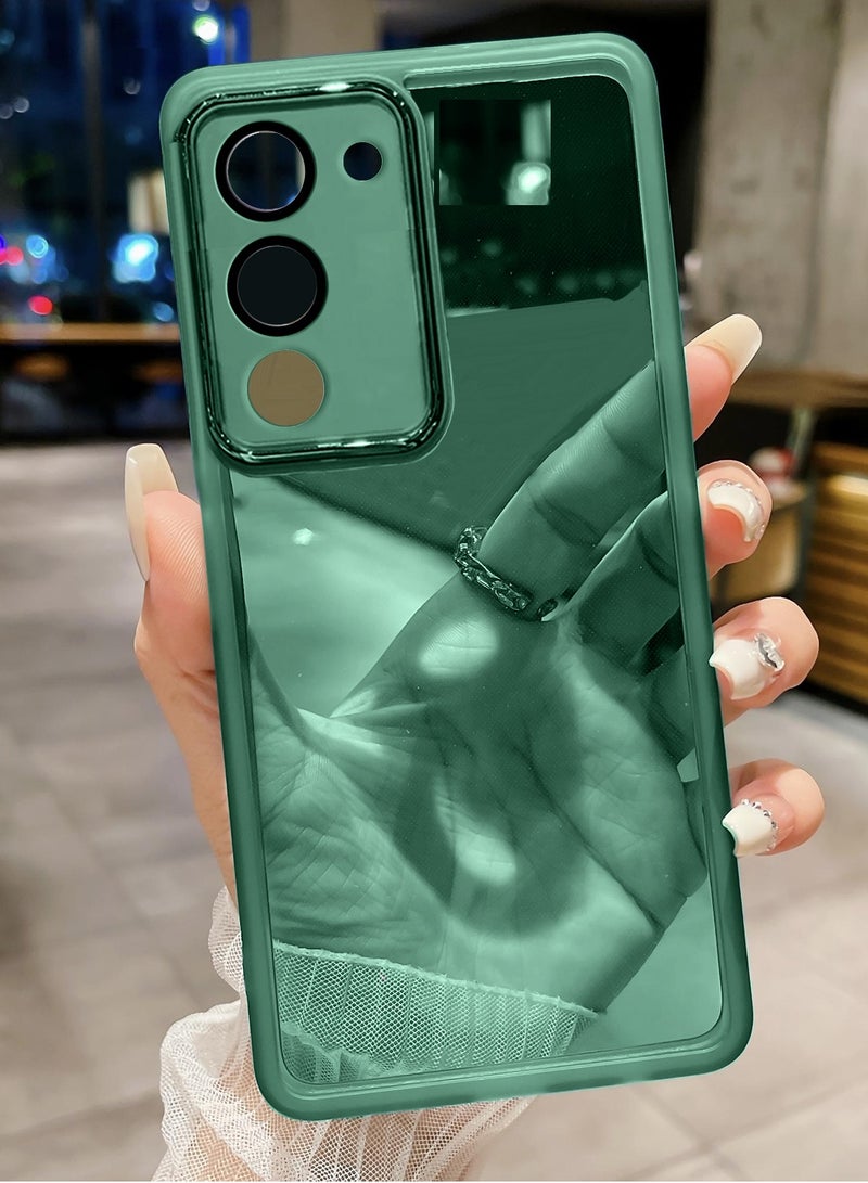 Wtech Oppo A5 4G/5G 2025 Soft Transparent TPU Camera Lens Protection Silicone Ultra Thin Phone Stylish Electroplated Camera Border Back Case Cover - Dark Green - Image 2
