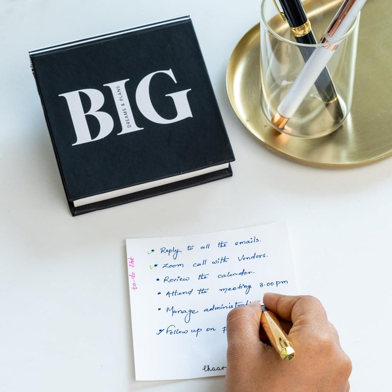 CHAARPAI Jotter Notepad For Daily Notes & Ideas | Stylish Big Memo Pad for Journal | Writing Pad Diary for Students, Kids, Notes, Lists, Small NoteBook With 200 Blank Pages Size-4X4 Inch - Image 2