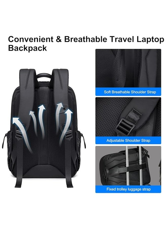 أركتيك هانتر حقيبة ظهر Arctic Hunter للرجال والنساء، 21 لترًا، حقيبة كمبيوتر محمول أنيقة مقاس 15.6 بوصة، سعة للاستخدام اليومي، حقيبة ظهر كمبيوتر محمول كاجوال متعددة الجيوب، مقاومة للماء، خفيفة الوزن، حقيبة ظهر مبطنة للمكتب والجامعة، لون أسود - Image 5