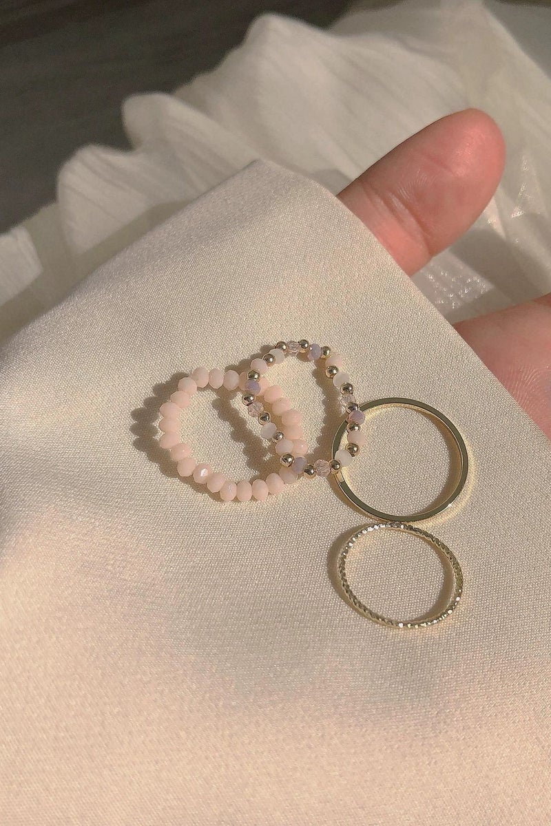 Goolsky 4-Piece Ring Set for Women – Stylish Adjustable Stacking Rings, Minimalist & Chic Jewelry Gift for Daily Wear & Special Occasions - Image 1