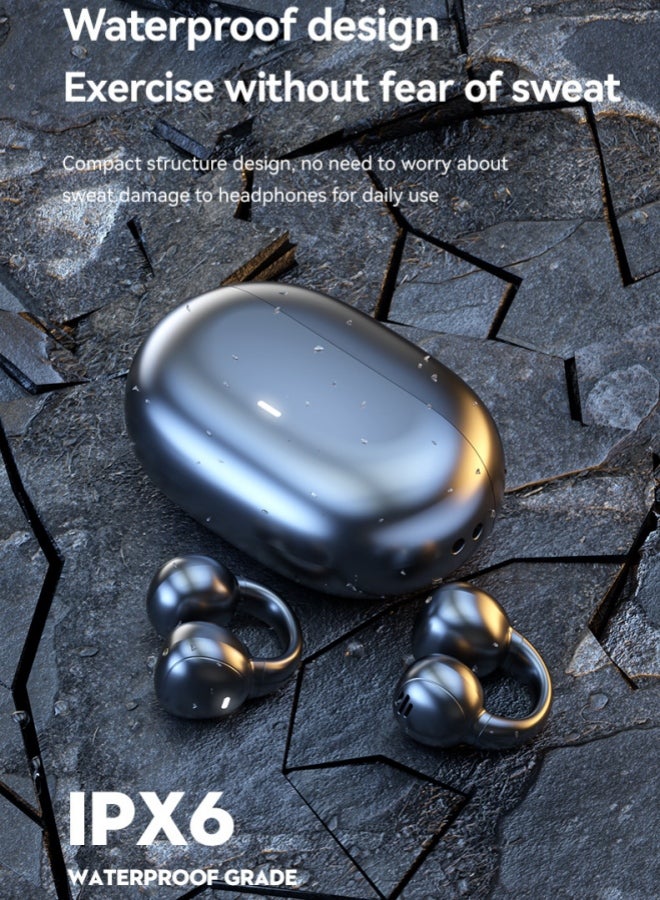 Open Ear Earbuds Bluetooth 5.3 Headphone, Air Conduction True Wireless Earphones, 16.2mm Drivers Clip-on Sport Earphones, Compatible with iPhone  Android - Image 2