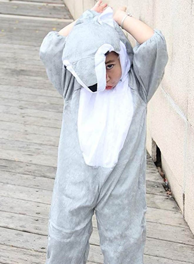 Brain Giggles Brain Giggles Wolf Animal Plush Costume Design Carnival Party Jumpsuit for Kids Boys and Girls Large  - Image 3