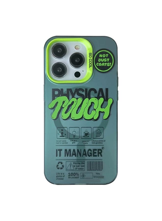 S-TOP Case For iPhone 13 Pro Max English Label Double-sided Frosted Magsafe Phone Case - Image 1