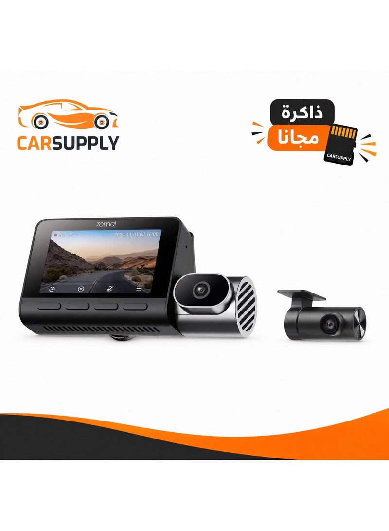 70mai T800 4K HDR Triple-Channel Dash Cam – Free 128GB Memory Card Included