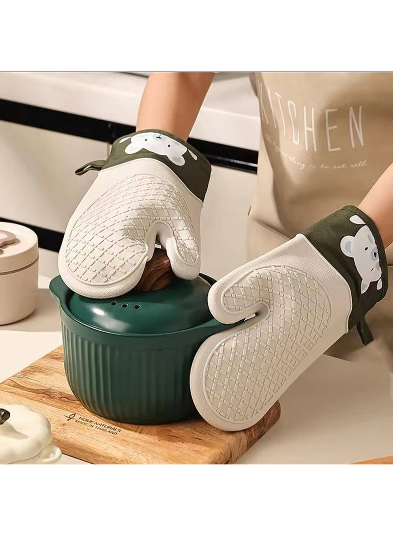 Jumbo Padded Silicone Oven Mitt – Double-Layer Heat Protection Da  - Image 1