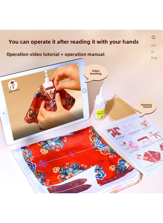 Children's Day Gift For Girls Birthday Handmade DIY Children's Clothing Making Material Bag Clothes Design Toys For Men-Color:Drama Costume DIY (4 Dolls)  - Image 5