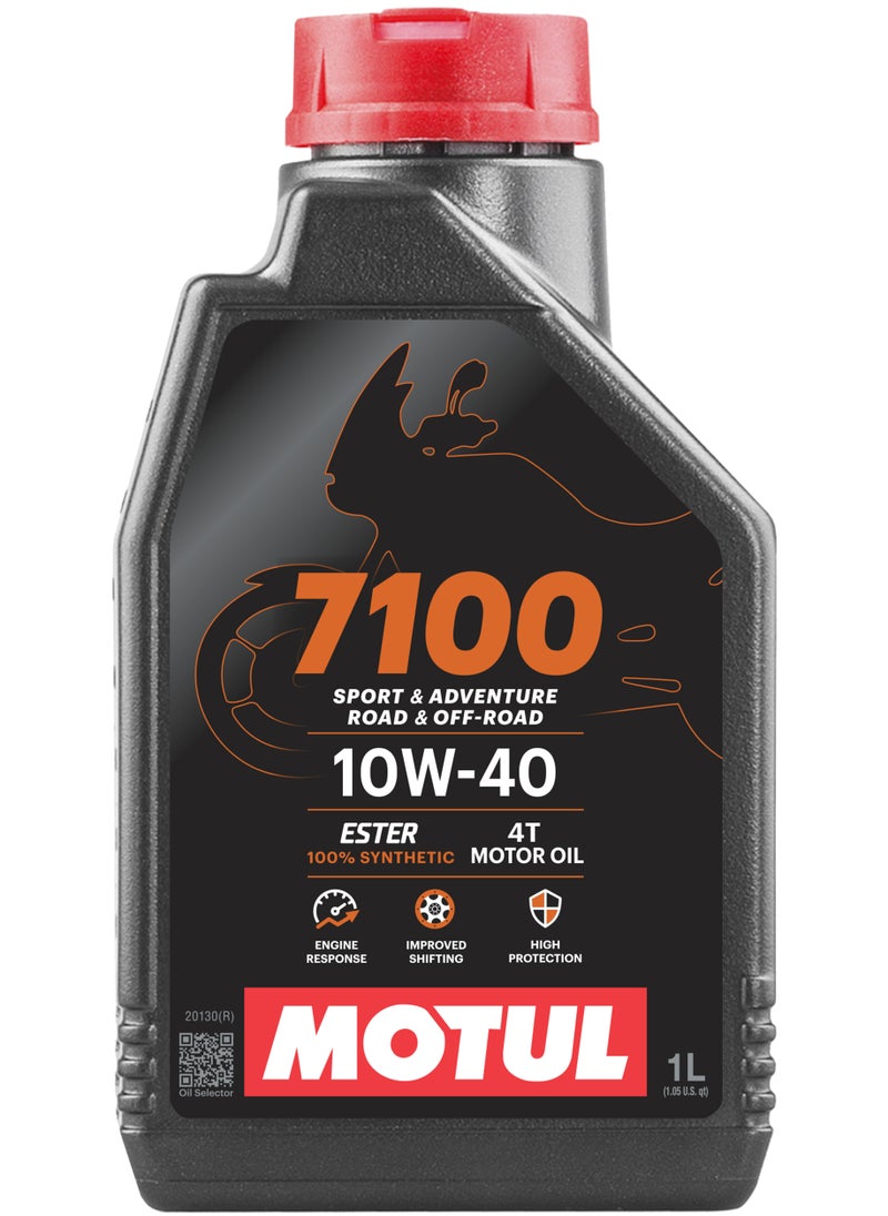 MOTUL - 7100 10W-40 4T (1L) I Fully Synthetic MotorCycle Oil - Imported from Europe - Image 1