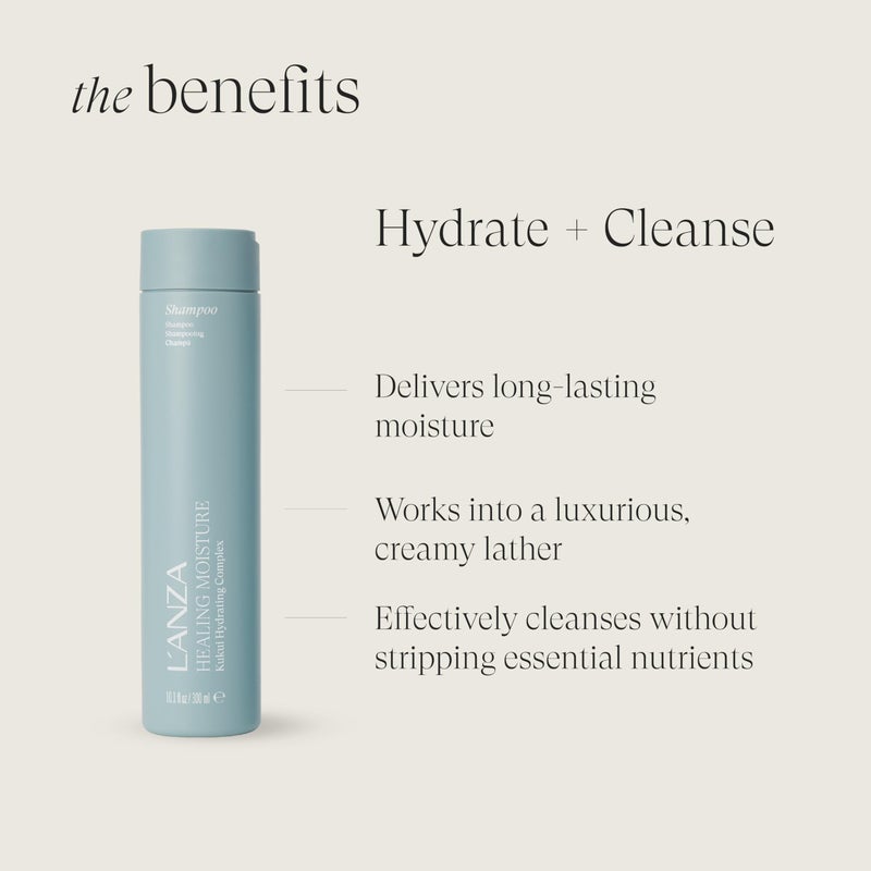 L'ANZA Healing Moisture Tamanu Cream Shampoo, Gentle Shampoo For Dry, Damaged Hair, Daily Cleansing, Anti Frizz Moisturizing Treatment, Boosts Hydration & Strengthens, New Bottle - Image 2