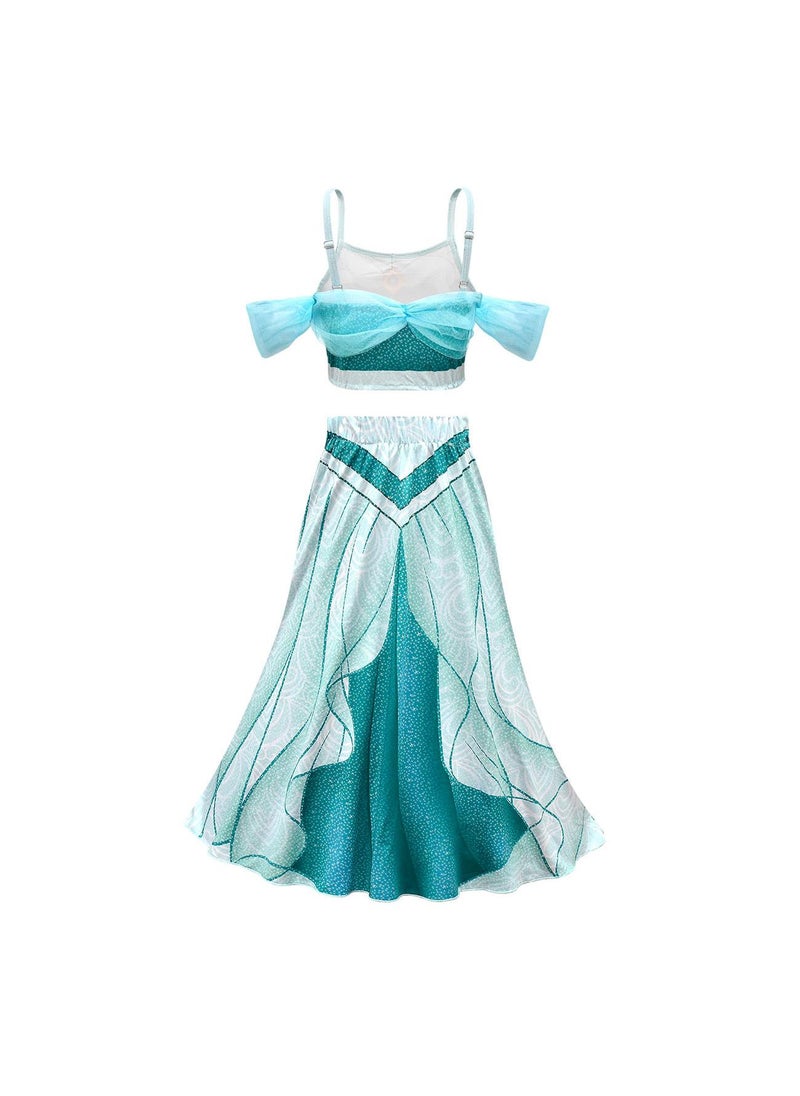 Y&D Princess Jasmine Dress Up Costume Accessories Party cosplay costumes For Kids Girl  - Image 4
