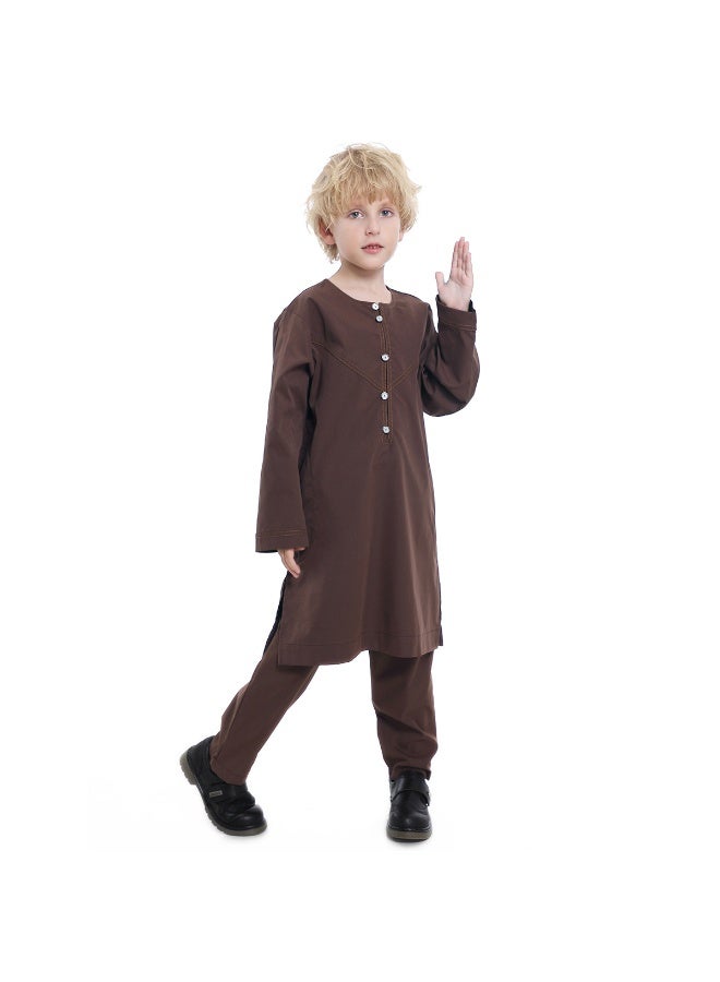 بدلة طويلة بألوان متباينة للأولاد المراهقين