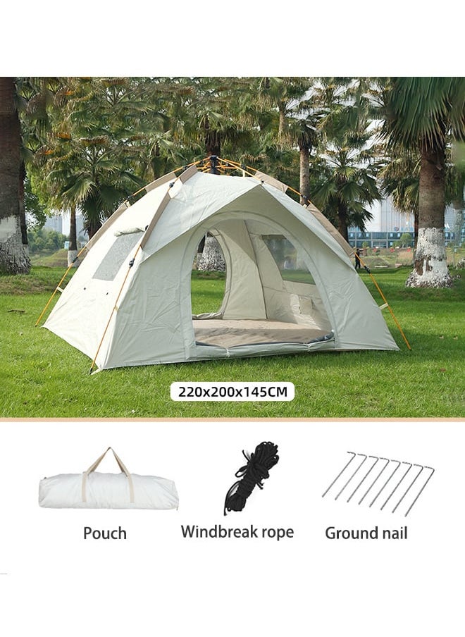 Arabest 3-4 People Camping Tent,Pop up Tent,Portable Instant Tent,Waterproof and UV Protection,Suitable for Outdoor Sports/Travel/Beach Picnic(200*220*145cm)  - Image 1