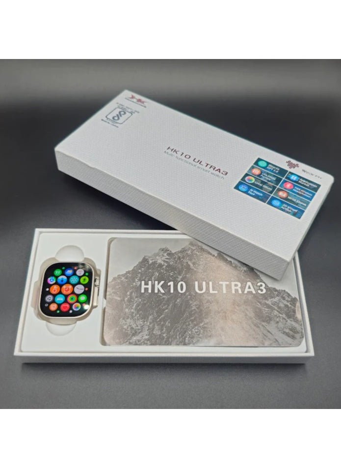 HK - HK10 Ultra 3 Amoled Display Multifunction Smart Watch For Men and Women With Wireless Charging - Image 1
