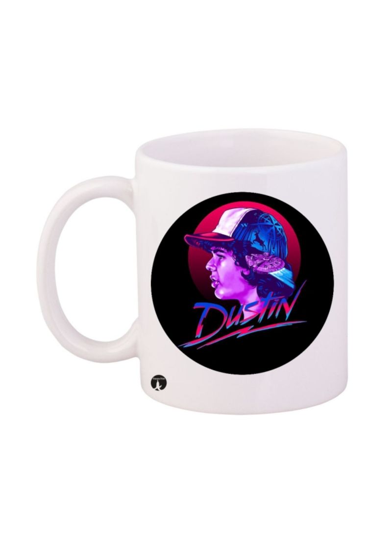 Stranger Things Printed Mug White/Black/Blue 12ounce