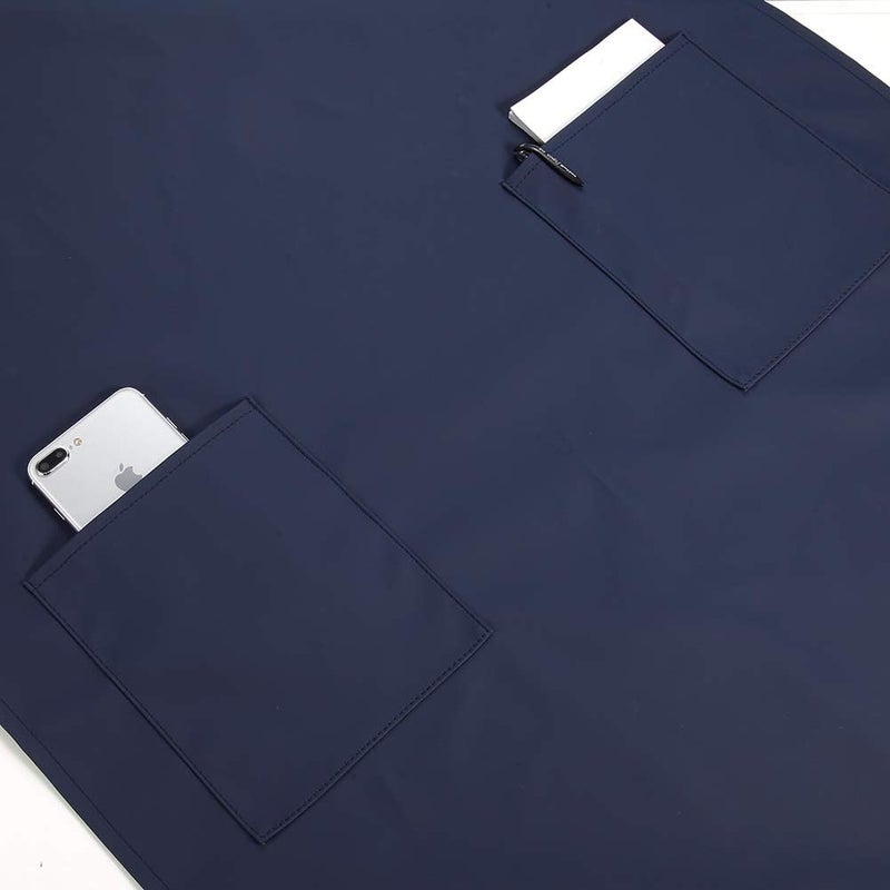 VWELL Store Waterproof Rubber Vinyl Apron W/ 2 Pockets - Lab Apron for DishWashing, Grooming 2Pack - Image 4