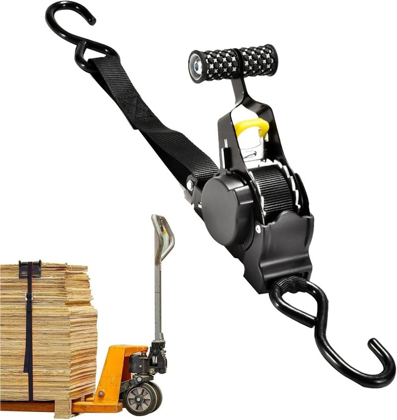 MAPPLE CREATION Cargo Securing with Tensioner, Automatic Retractable Ratchet Strap, Heavy Duty Auto Self Retracting Tie Down Straps for Truck, Motorcycle & Travel, Travel Essentials - Image 1